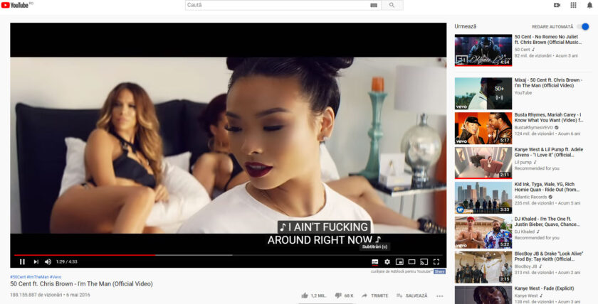 Cum sa afisezi versurile melodiilor din Youtube